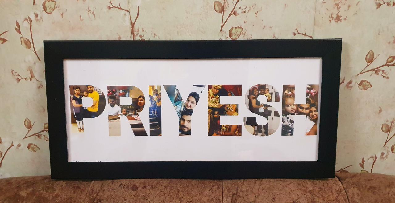 customised name photo frame