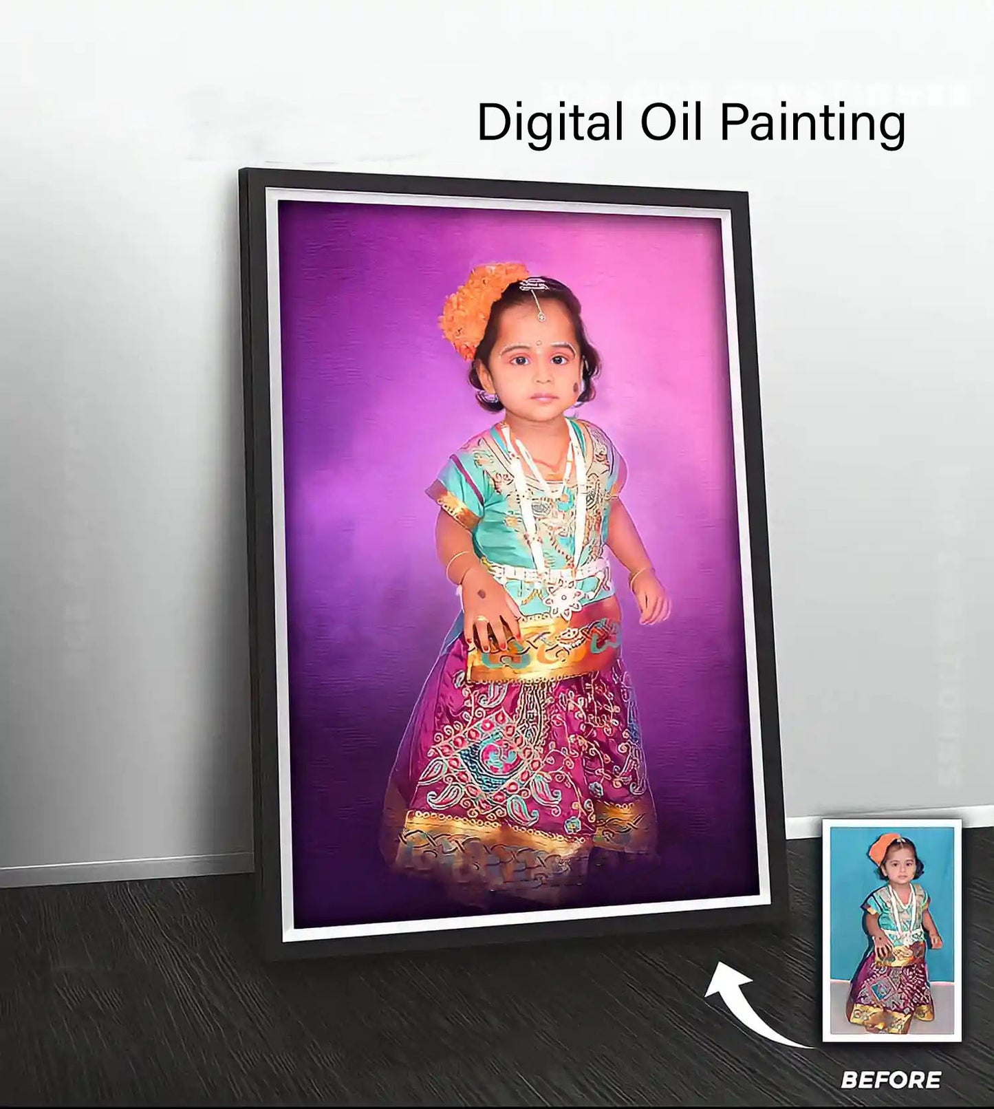 Personalized oil painting Photo Frames For Walls Decoration for Birthday, Anniversary and all occassions (Copy) (Copy) (Copy)