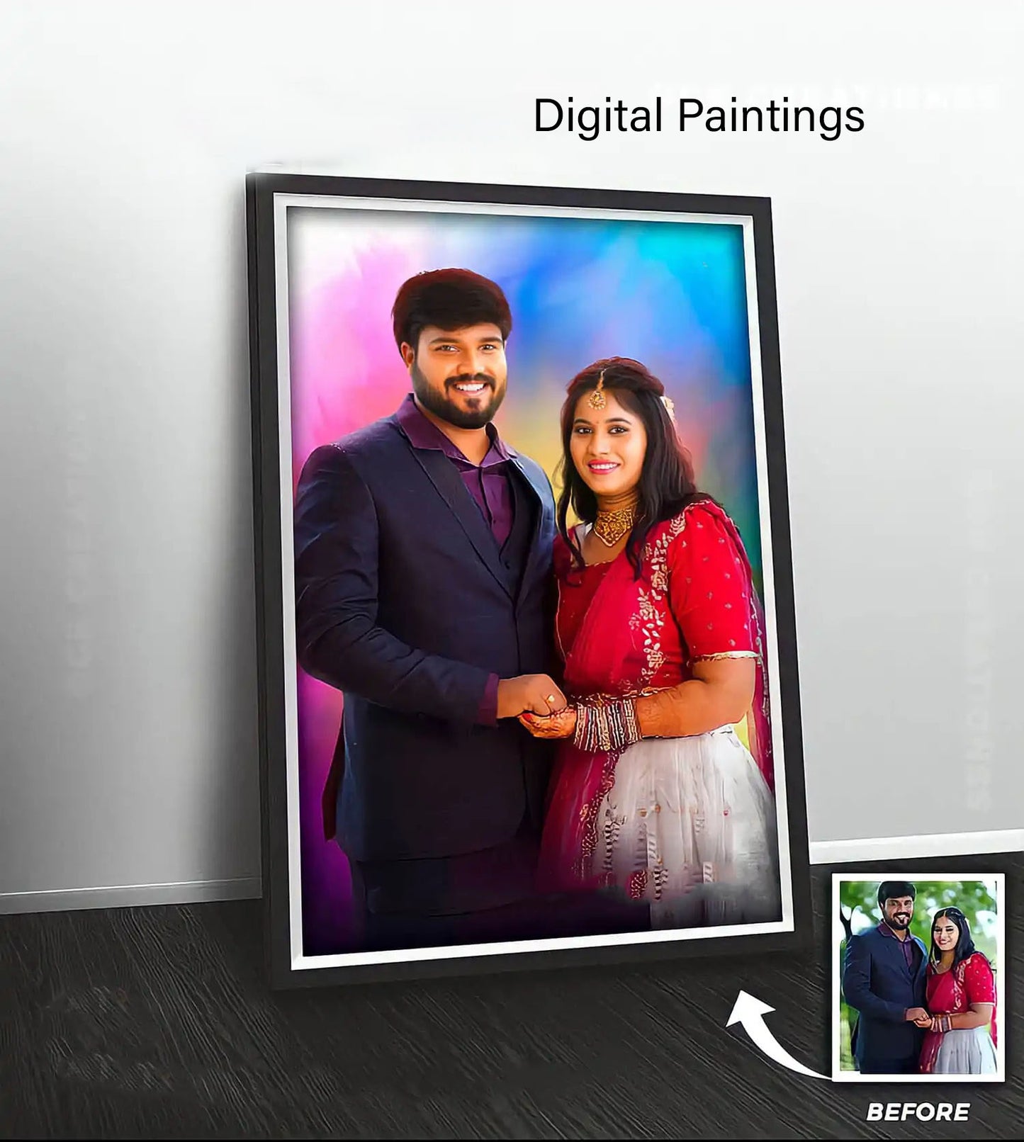 Personalized oil painting Photo Frames For Walls Decoration for Birthday, Anniversary and all occassions (Copy) (Copy) (Copy)