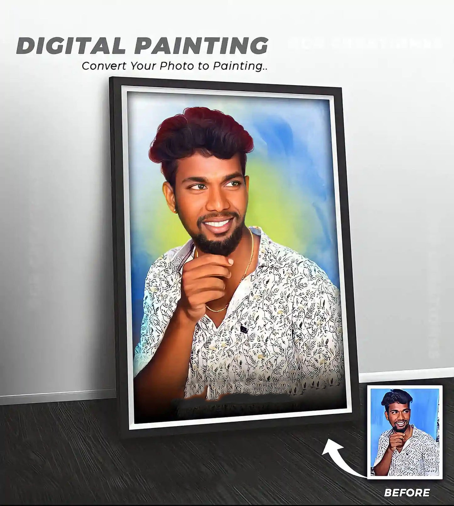 Personalized oil painting Photo Frames For Walls Decoration for Birthday, Anniversary and all occassions (Copy) (Copy) (Copy)